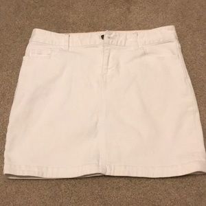 J Crew Factory White Denim Skirt